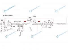 ST-36530-4M400 Трос ручника NS Blueberd Sylphy G10. Sunny B15. Almera N16. QG 2WD -RH