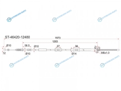 ST-46420-12480 Трос ручника TY Sprinter Carib AE114115 4WD 95-02. - RH