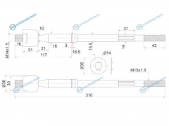 ST-45503-80003 Тяга рулевая TOYOTA NOAH 2WD 01-