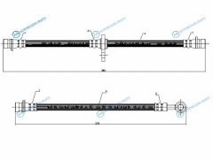 ST-01466-SX0-000 Шланг тормозной задний (Таиланд) HONDA ODYSSEYSHUTTLE (комплект 2шт.) 94-99 LH=RH