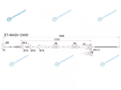 ST-46420-12400 Трос ручника TY Corolla AEEE1011 91- (барабан тормоза) RH