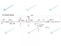 ST-46420-20490 Трос ручника TY PremioAllion NZTZZT240 01-07