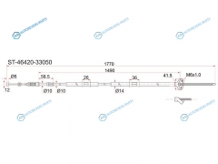 ST-46430-33050 Трос ручника TY Camry Gracia MCV2SXV2. 2WD -LH