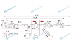 ST-36531-WD000 Трос ручника NS Wingroad Y11. QG131518. 99- 2WD. Van -LH (-Antiskid)