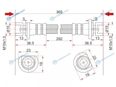 ST-01468-SAA-000 Шланг тормозной задний (Таиланд) HONDA CITYFITJAZZ 01-AIRWAVEPARTNER 05- LH