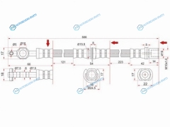 ST-90947-02983 Шланг тормозной передний (Таиланд) TOYOTA CARINA EDCELICACORONA EXIV 89-94 LH=RH