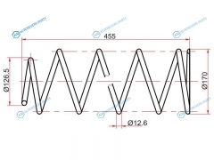 ST-61472 Комплект пружин 2шт задние TOYOTA LAND CRUISER 100 98- ACTIVE HEIGHT CONTROL