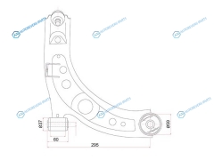 ST-48068-B1080 Рычаг нижний TOYOTA PASSO 04- RH