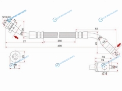 ST-46211-31G11 Шланг тормозной передний (Таиланд) NISSAN DATSUNMISTRALPATHFINDERTERRANO2 86- LH