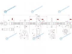 ST-01464-SM4-010 Шланг тормозной передний (Таиланд) HONDA ACCORDASCOT 90-93 RH