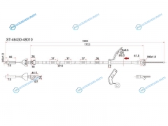 ST-46430-48010 Трос ручника TY Harrier ACUSXUMCU10. 2WD -LH