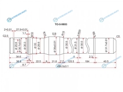 TO-5-9003 Полуось FR TY Land Cruiser 80105 (короткая) -RH