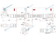 ST-01464-SAA-000 Шланг тормозной перед (Таиланд) HONDA CITYFITJAZZ 01-AIRWAVEPARTNER 05- RH