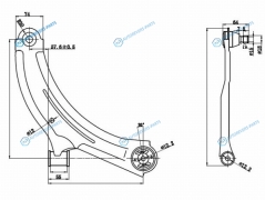 ST-54500-EW000 Рычаг нижний с шаров. NISSAN BLUEBIRD SYLPHYCUBEVANETTETIIDALATIOWINGROAD 05- RH