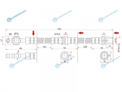 ST-90947-02976 Шланг тормозной передний (Таиланд) TOYOTA CROWNMAJESTA 87-01 LH=RH