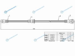 ST-MR407251 Шланг тормозной задний (Таиланд) MMC PAJEROMONTERO 00- LH=RH
