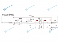 ST-36531-2Y005 Трос ручника NS Cefiro A33 98-. -LH