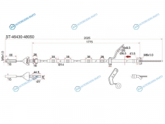 ST-46430-48050 Трос ручника TY Kluger ACUMCU20. 2WD LH