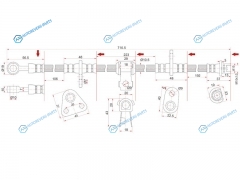 ST-01465-SM4-010 Шланг тормозной передний (Таиланд) HONDA ACCORDASCOT 90-93 LH