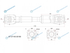 ST-37140-35190 Вал карданный передний TOYOTA LAND CRUISER PRADO 96-