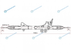 ST-49200-EA015 Рейка рулевая NISSAN NAVARA 05- LHD