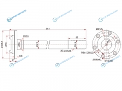 ST-42312-60090 Полуось RR TY Land Cruiser 80 (мост LSD. ручн блокир) -LH