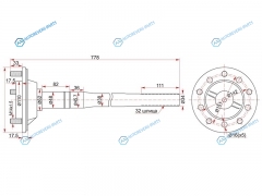ST-42301-60902 Полуось RR TY Land Cruiser 100 (мост с блокировкой) -RH
