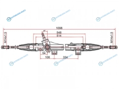 ST-45510-02070 Рейка рулевая Toyota Corolla 02- (электрическая) шток D=17.3 LHD