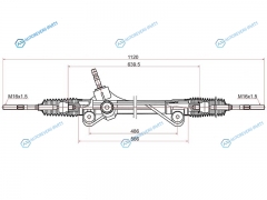 ST-45510-48010 Рейка рулевая TOYOTA HIGHLANDER 07-13 LHD