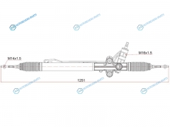 ST-57700-4H100 Рейка рулевая HYUNDAI STAREXH1 08-