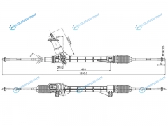 ST-6RU 423 057 K Рейка рулевая VW POLO 10- LHD