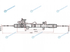 ST-49001-9W50A Рейка рулевая NISSAN TEANA J31 06- LHD