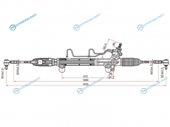 ST-44200-0K040 Рейка рулевая FORTUNERHILUX 05- LHD