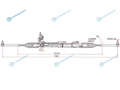 ST-57700-2B210 Рейка рулевая HYUNDAI SANTA FE 09- LHD