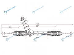 ST-6C1423057H Рейка рулевая SKODA RAPID 11- LHD