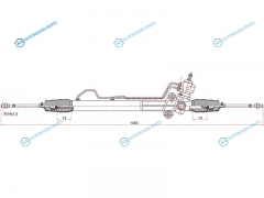 ST-57700-4A600 Рейка рулевая HYUNDAI STAREX H1 97- 2WD LHD