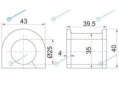 ST-48815-20200 Втулка заднего стабилизатора D=24.5 TOYOTA HILUX 91-95