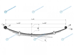 700605MSH-2912101-01-10 Коренной лист рессоры MMC L200  TRITON 2005-