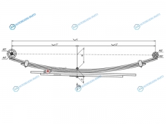 700905KA-2912012-10 Рессора задняя 4WD KIA BONGO III 06-