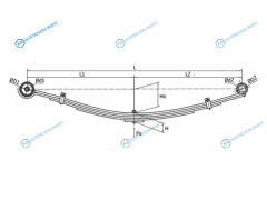 701104HD-2902101-10 Коренной лист рессоры передней HYUNDAI COUNTY 04-