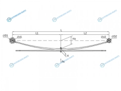 702202PG-2912101-01-10 Коренной лист рессоры FIAT DUCATO  PEUGEOT BOXER CITROEN JUMPER 07-14