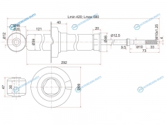 ST-MN100388-SE Амортизатор задний MITSUBISHI AIRTREKOUTLANDER 2WD4WDLANCER 01-05 Special Edition LH=RH L=175