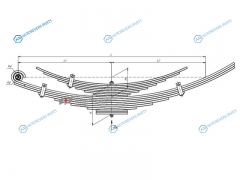 1001315IS-2912012-10 Рессора задняя ISUZU FVR34