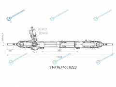 ST-A163 460 0225 Рейка рулевая MERCEDES BENZ ML 02-05 W163 (M14х1.5.16х1.5)