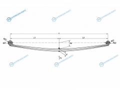 801702FA-2912012 Рессора задняя FIAT DUCATO 244 02-06