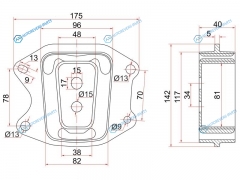 ST-41651-32030 Опора дифференциала RR TOYOTA CORONACALDINA 4WD 92-