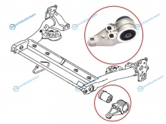ST-4B0501522E Сайлентблок задней балки с кронштейном A6 97-05SKODA SUPERB 01-08VW PASSAT 96-05 RH