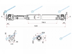ST-37110-60520 Вал карданный RR TOYOTA LAND CRUISER 80 ATM