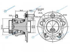 ST-42450-20080 Ступичный узел задн. TOYOTA PREMIOALLIONWISH 07-