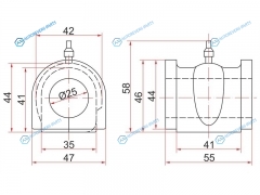 ST-51306-S2H-023 Втулка переднего стабилизатора D=25 HONDA HR-V 98-